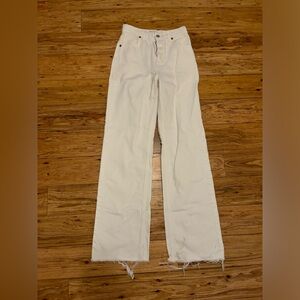 Zara women’s high rise straight leg jean